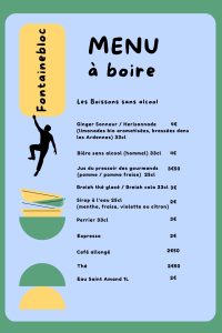 Carte (boissons sans alcool)