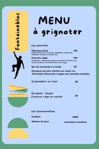 La carte (à manger)