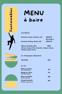 La carte (boissons alcoolisées)